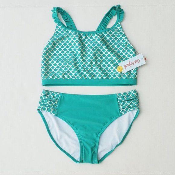 Cat & Jack Ruffle Sleeve Bikini Swimsuit Set szXXL - Picture 4 of 10